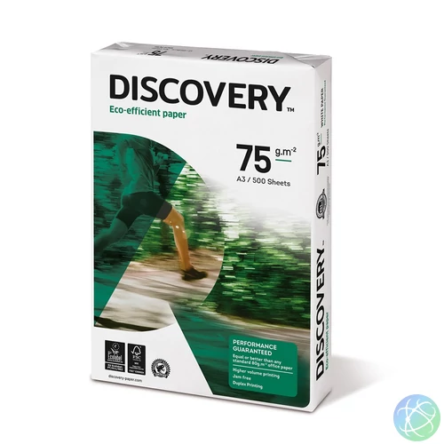 Másolópapír A4, 75g, Discovery, CIE 161 fehérség, prémium minőség, 500ív/csomag