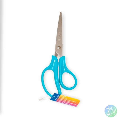 Olló 17cm, hegyes, ergonomikus, iskolai, Nebulo
