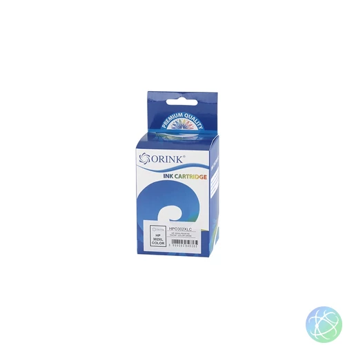 Utángyártott Hp 302XL/F6U67AE tintapatron color ORINK