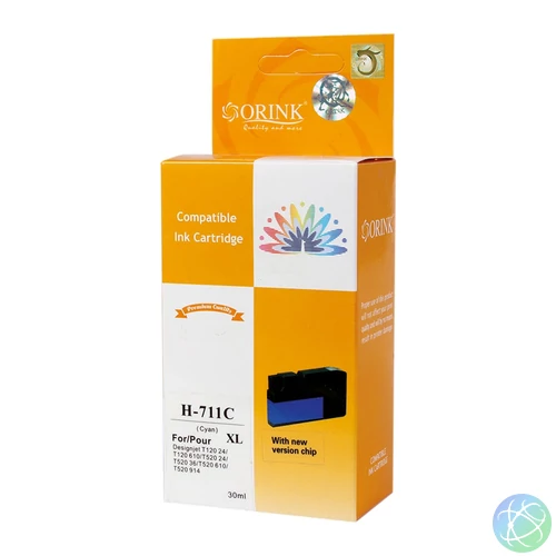 Utángyártott Hp 711XL/CZ130A tintapatron cyan ORINK