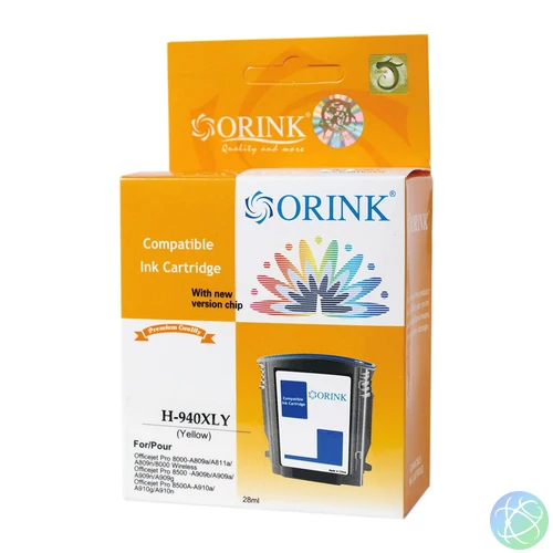 Utángyártott Hp 940XL/C4909AE tintapatron yellow ORINK
