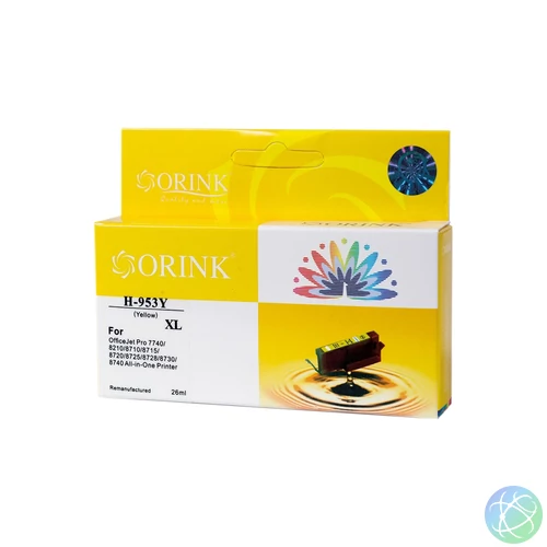 Utángyártott Hp 953XL/F6U18AE tintapatron yellow ORINK