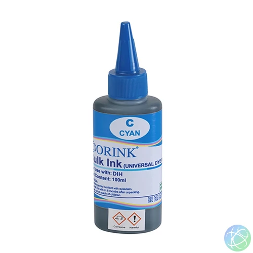 Utángyártott Ink Hp Universal dye cyan 100ml ORINK