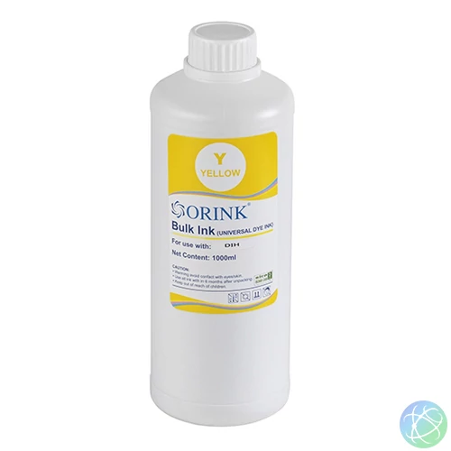 Utángyártott Ink Hp Universal dye yellow 1l ORINK