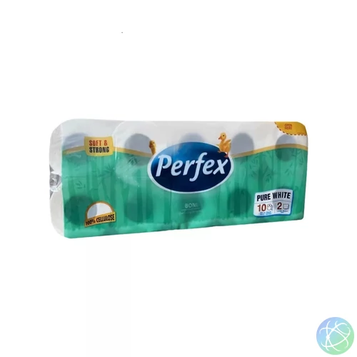 Toalettpapír 2 rétegű kistekercses 100% cellulóz 108 lap/tekercs 10 tekercs/csomag Boni Perfex