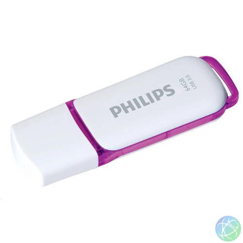 Pendrive USB 3.0 64Gb. Snow Edition Philips fehér-lila