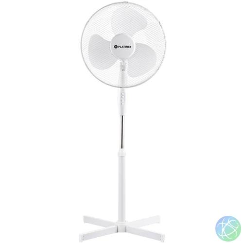 Ventilátor álló 16" 40cm átmérő 40W, fehér Platinet