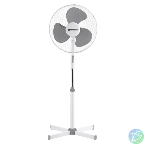 Ventilátor álló 16" 40cm átmérő 40W, szürke Platinet