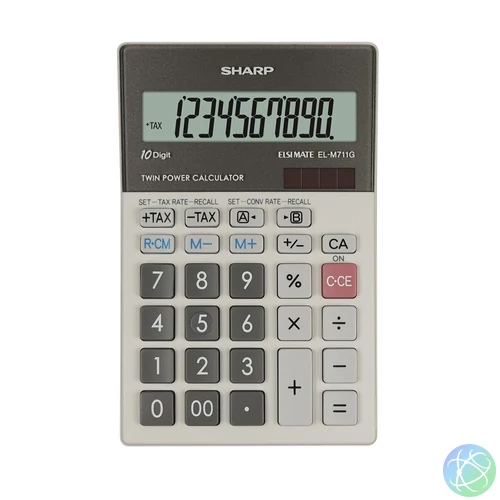 Számológép asztali 10 számjegyes Sharp ELM711PGGY fehér