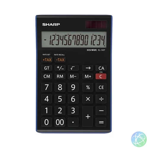 Számológép asztali 14 digit Sharp EL-145T-BL kék