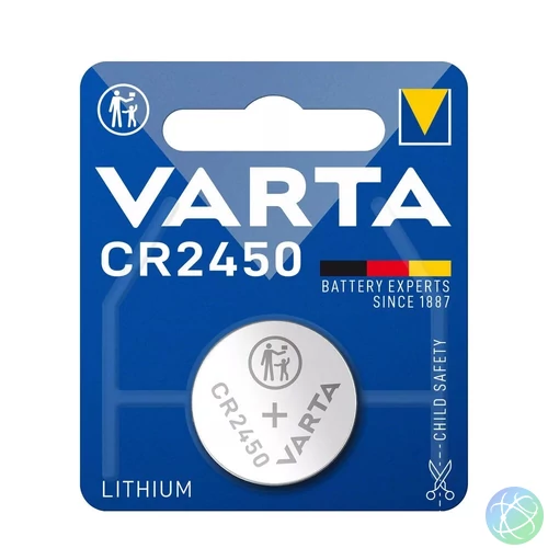 Gombelem CR2450 1db/csomag, Varta