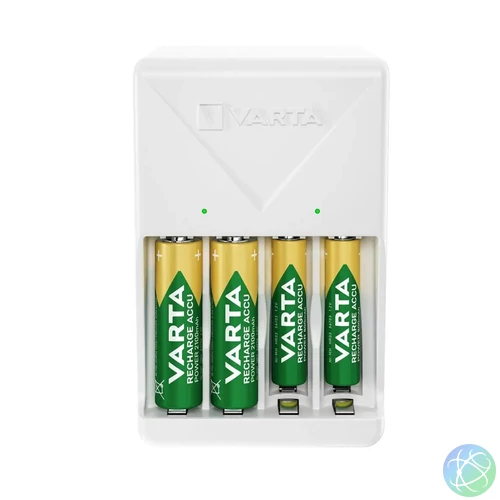 Elemtöltő, akku Plug töltő + 4 db AA 2100 mAH Varta