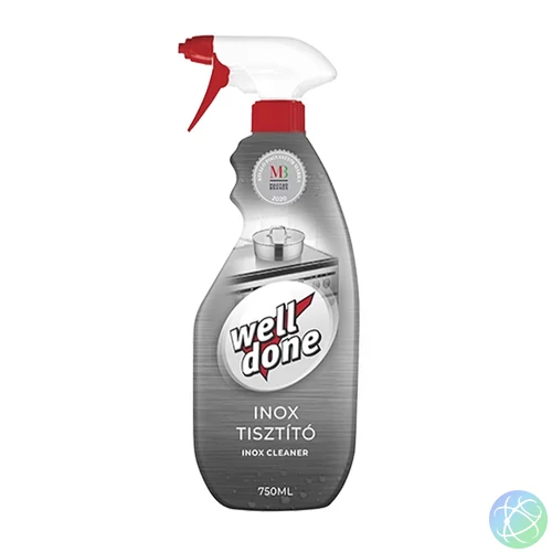 Inox tisztító szórófejes 750 ml Well Done