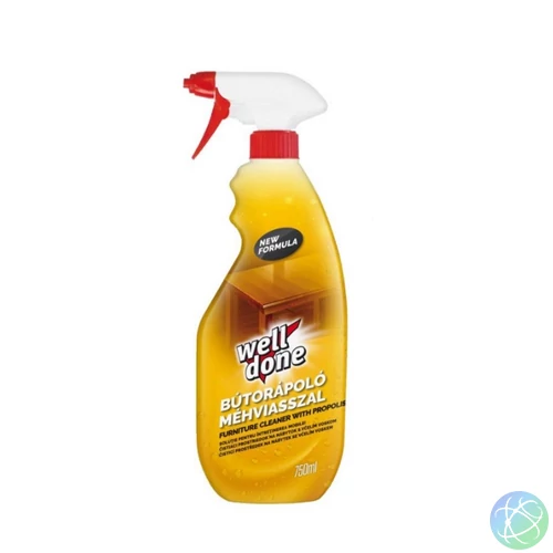 Bútorápoló szórófejes méhviasszal 750 ml Well Done