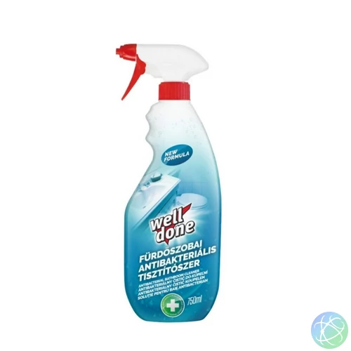 Fertőtlenítő hatású tisztítószer fürdőszobai szórófejes 750 ml Well Done