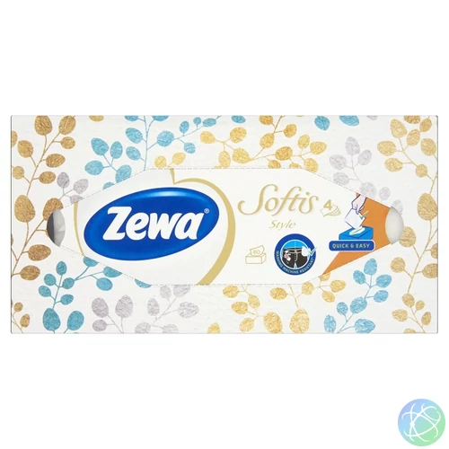 Papírzsebkendő 4 rétegű 80 db/csomag Zewa Softis Style NaturalSoft