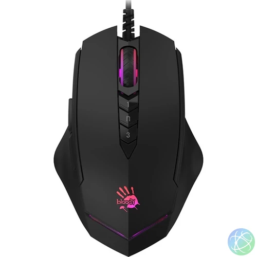 A4-Tech A4TMYS47621 Bloody V8M Max RGB vezetékes fekete optikai gamer egér