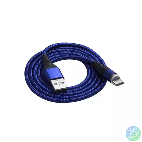 Akyga AK-USB-42 1m USB - Type C kék mágneses adat- és töltőkábel