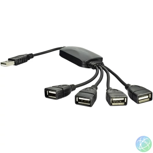 Akyga USB 2.0 4 portos elosztó kábel