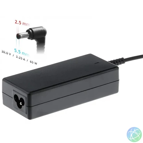 Akyga AK-ND-17 20V/3,25A/65W 5,5x2,5mm Fujitsu / HP / Compaq / Toshiba notebook hálózati töltő