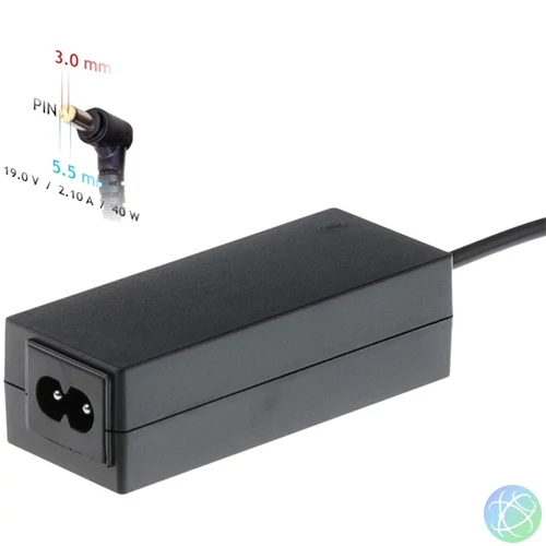 Akyga AK-ND-48 19V/2,1A/40W 5,5x3mm Samsung notebook hálózati töltő
