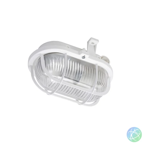 Anco 321184 max 60W IP44 230V E27 műanyagrácsos fehér ovális hajólámpa