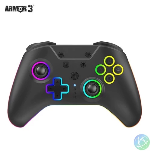 Armor3 M07619-BKHE NuRival Nintendo Switch vezeték nélküli Hall Effect Stick fekete kontroller