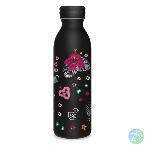 Ars Una 600 ml-es Black Hibiscus 24 (5394) duplafalú fémkulacs