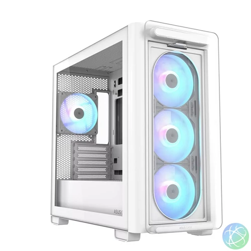ASUS A23 PLUS fehér (táp nélküli) ablakos mATX ház