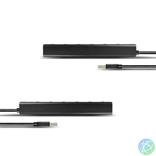 Axagon HUE-SA7BP 7 portos USB3.0 gyorstöltő fekete HUB