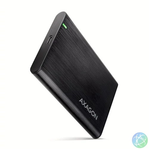 Axagon EE25-A6C USB 3.2 fekete csavar nélküli külső alumínium 2,5" HDD/SSD ház