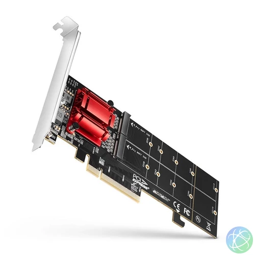 Axagon PCEM2-ND PCI-Express - NVME+M-key/dataswitch/SP/LP M.2 adapter