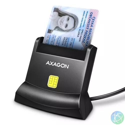 Axagon CRE-SM4N USB Smart card StandReader okos kártyaolvasó