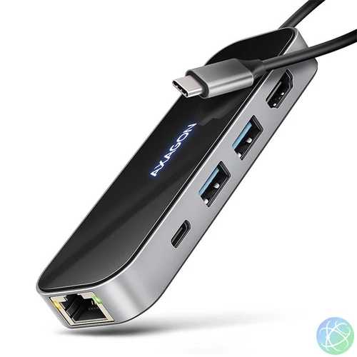 Axagon HMC-6GLN USB-C 5Gbps GLASS 6in1 hub