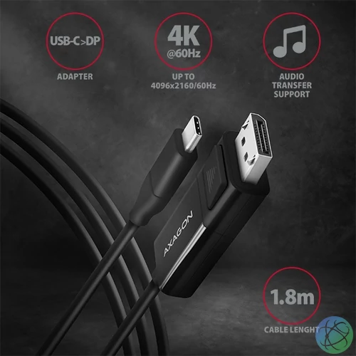 Axagon RVC-DPC USB-C - Displayport kábel