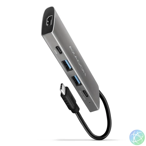 Axagon HMC-5G2 5 portos USB3.2. Gen 2 ezüstfekete HUB