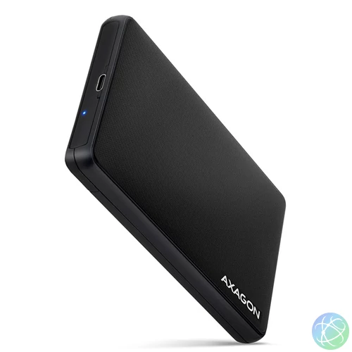 Axagon EE25-SLC USB 3.2 fekete csavar nélküli külső HDD/SSD ház
