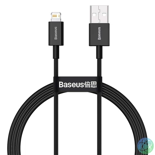 Baseus CALYS-A01 Superior 1m 2,4A Lightning fekete adat- és töltőkábel
