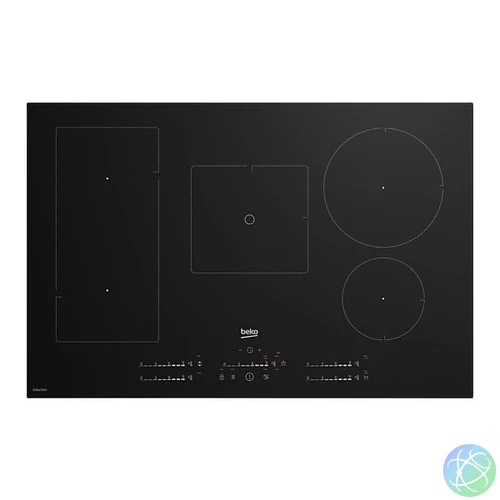 Beko HII85770UFT fekete, beépíthető, indukciós, főzőzóna: 5, beépíthető méret: 75cm, főzőlap
