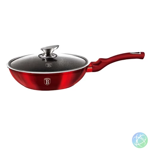 Berlinger Haus BH/1265N Metallic Line Burgundy Edition 28 cm fedővel, wok