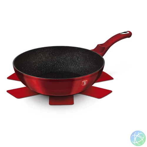 Berlinger Haus BH/6166 Metallic Line Burgundy Edition 30 cm wok + ajándék karcolásvédő