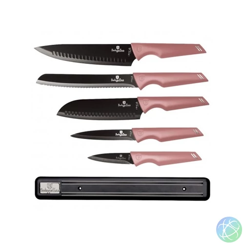 Berlinger Haus BH/2700 mágneses akasztóval, pink 6 részes késkészlet