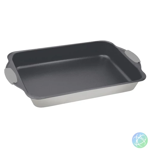 Berlinger Haus BH/7649 szatén szürke 40 cm, mély hosszúkás sütőtepsi szilikon fogóval
