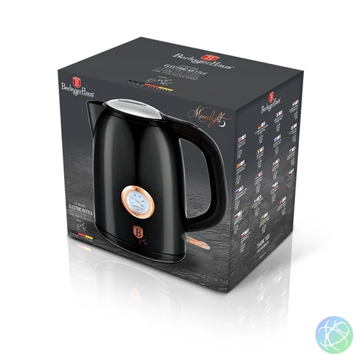 Berlinger Haus LP-BH-043L hőfok kijelzővel, 1,7L-es rose gold-fekete vízforraló