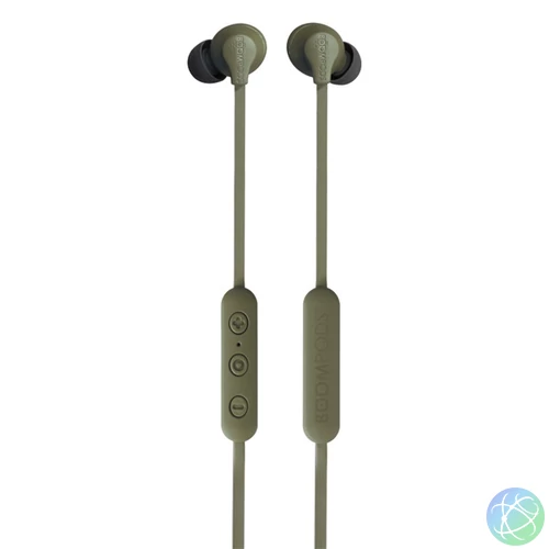 Boompods Sportline katonai zöld vezeték nélküli bluetooth fülhallgató
