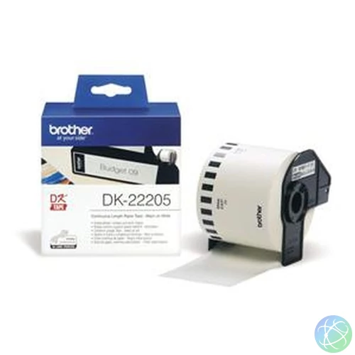 Brother DK-22205 62mmx30,48m fehér/fekete papírszalag