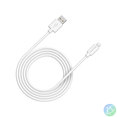 Canyon MFI-12 Charge&Sync Lightning -> USB 2.0 A M/M adatkábel 2m fehér
