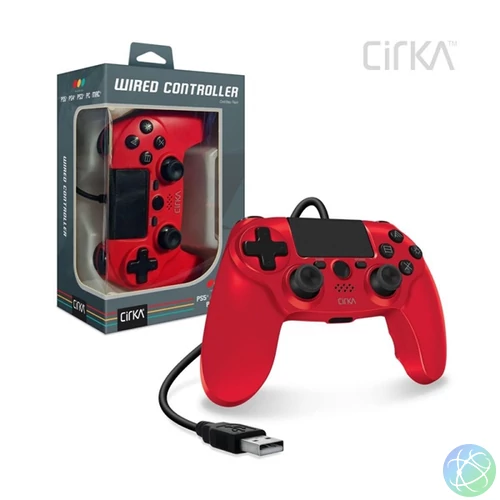 Cirka M07527-RD NuForce PS4/PC/Mac vezetékes piros kontroller