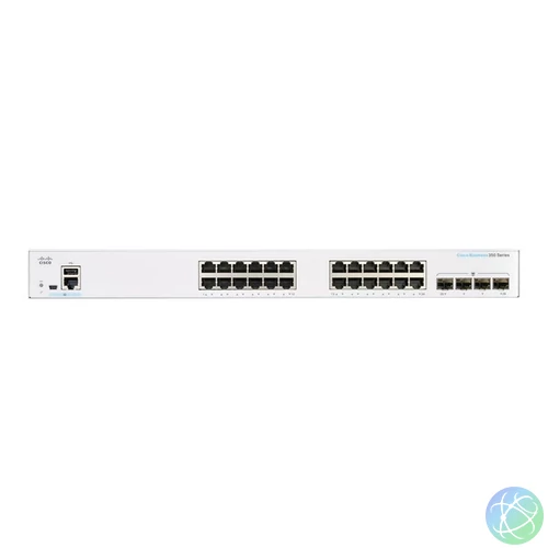 Cisco CBS350-24T-4G 24x GbE LAN 4x SFP port L3 menedzselhető switch