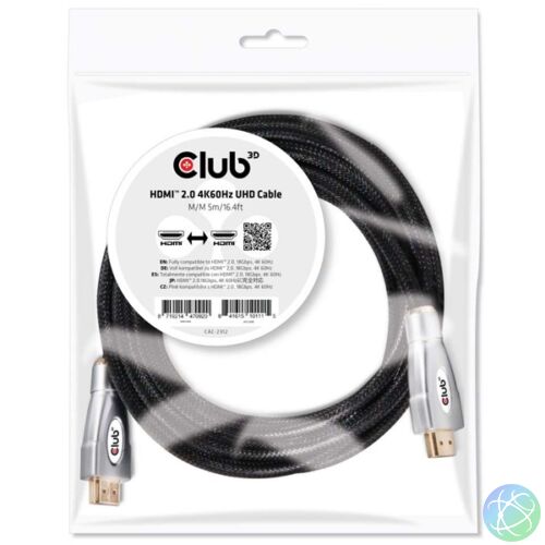 CLUB3D HDMI 2.0 - HDMI 2.0 UHD 5m kábel